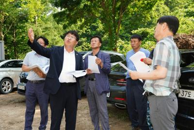 정창수의장 사업현장 방문