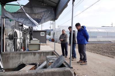 창리 비닐하우스 화재 피해 현장 점검