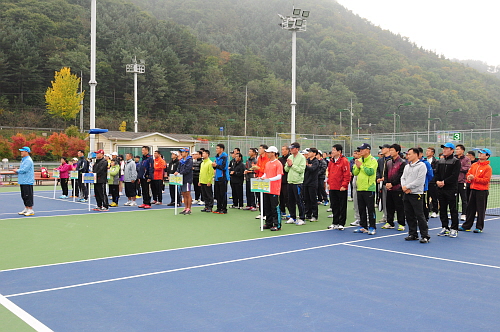 제17회 민·군·과 양구군수기 테니스대회 개회식 참석